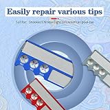 KONLLEN Tip Tools 4 w 1 metalowy wielofunkcyjny e Shaper Burnisher Repair Carom Snooker bilard kij bilardowy (niebieski)