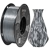 ERYONE Ultra Silk PLA Filament voor 3D Printer, 1.75mm, Tolerantie: ¡À0.03mm, 1kg (2.2lb)/Spoel, Zilver