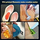 CCTREE TPU Filament 1.75mm Flexible 3D Printing Filament 1KG, Dimensional Accuracy +/- 0.03 mm, 100A Shore Hardness Flexible TPU Filament fit Most FDM 3D Printers, White - Image 7
