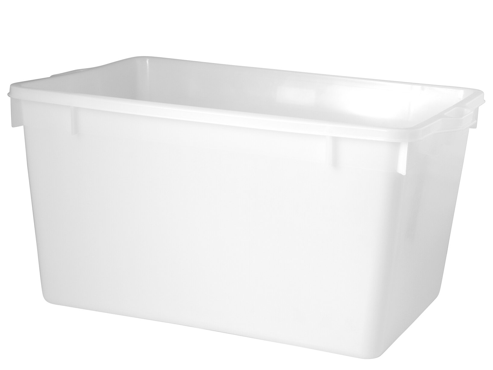 GIGANPLAST Palangana Rectangular con Agarre, Plástico, Blanco
