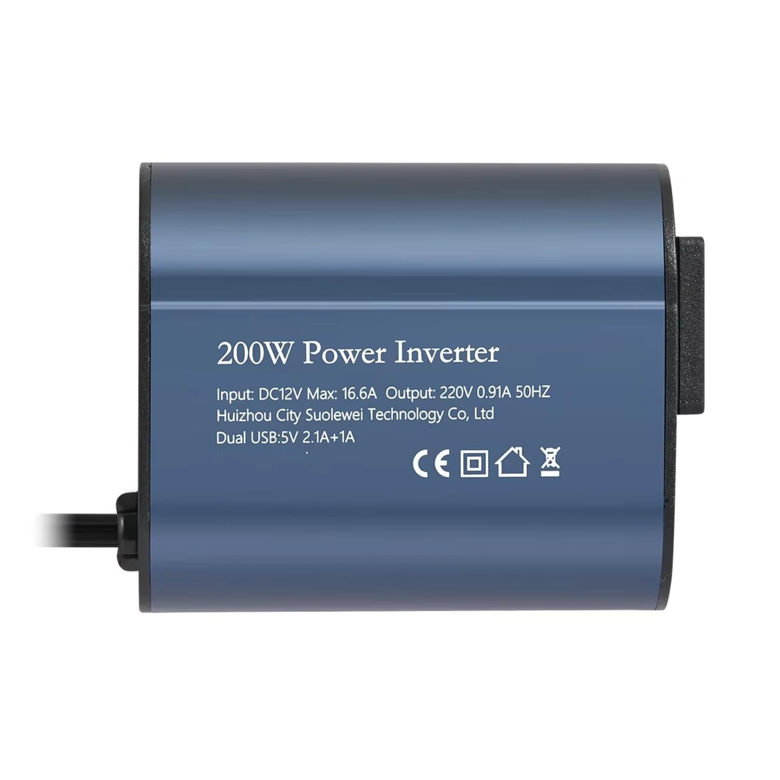 Falownik 200 W, ładowarka, falownik solarny, przenośna maszyna 220 V/50 Hz, gniazdo, falownik sinusoidalny, ładowarka samochodowa 12 V