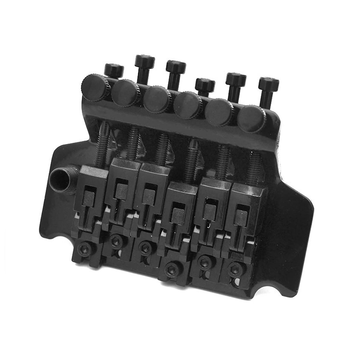 ROZILO Black Electric Guitar Tremolo Bridge with Bar Double Strat Locking for Floyd Rose Type