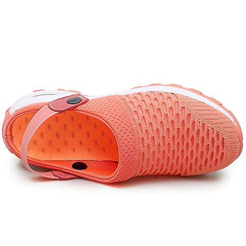 Image of Trsorini Mules Clogs for Women Summer Air Cushion Platform Mesh Mules Sneaker Sandals for Female Lightweight Beach Shoes Outdoor Slippers Walking Shoes