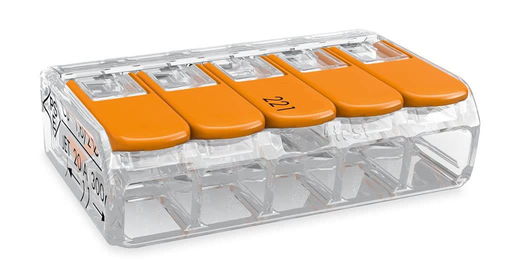 OptiLan 5 Lever Nuts Wire connectors (5 Lever 6pc)