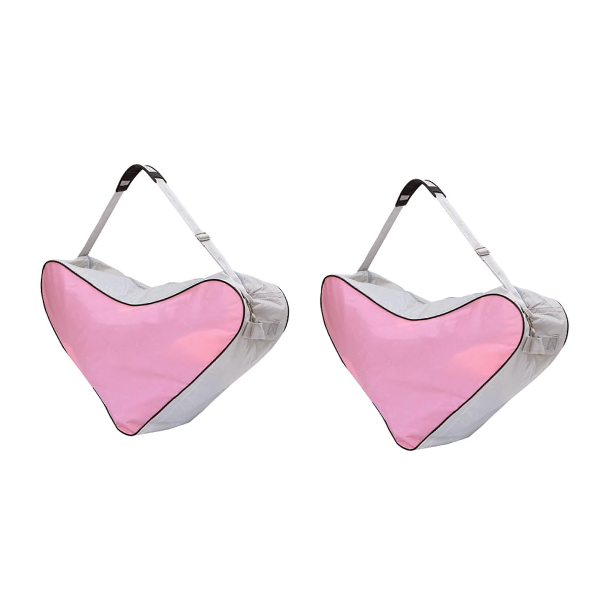 BESPORTBLE Borsa Porta Pattini a Triangolo 2 Pezzi in Oxford Rosa | Roller Skates e Inline Skates Shoes, Riutilizzabile, Portatile, Facile da Pulire