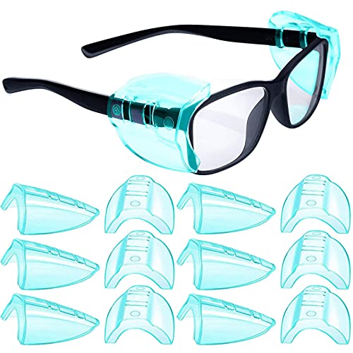 Safety Eye Glasses Side Shields,Slip On Clear Side Shields for Safety Glasses Fits Small to Medium Eyeglasses Frames 6 Pairs Blue Safety Eye Glasses Side Shields,Slip On Clear Side Shields for Safety Glasses Fits Small to Medium Eyeglasses Frames 6 Pairs Blue