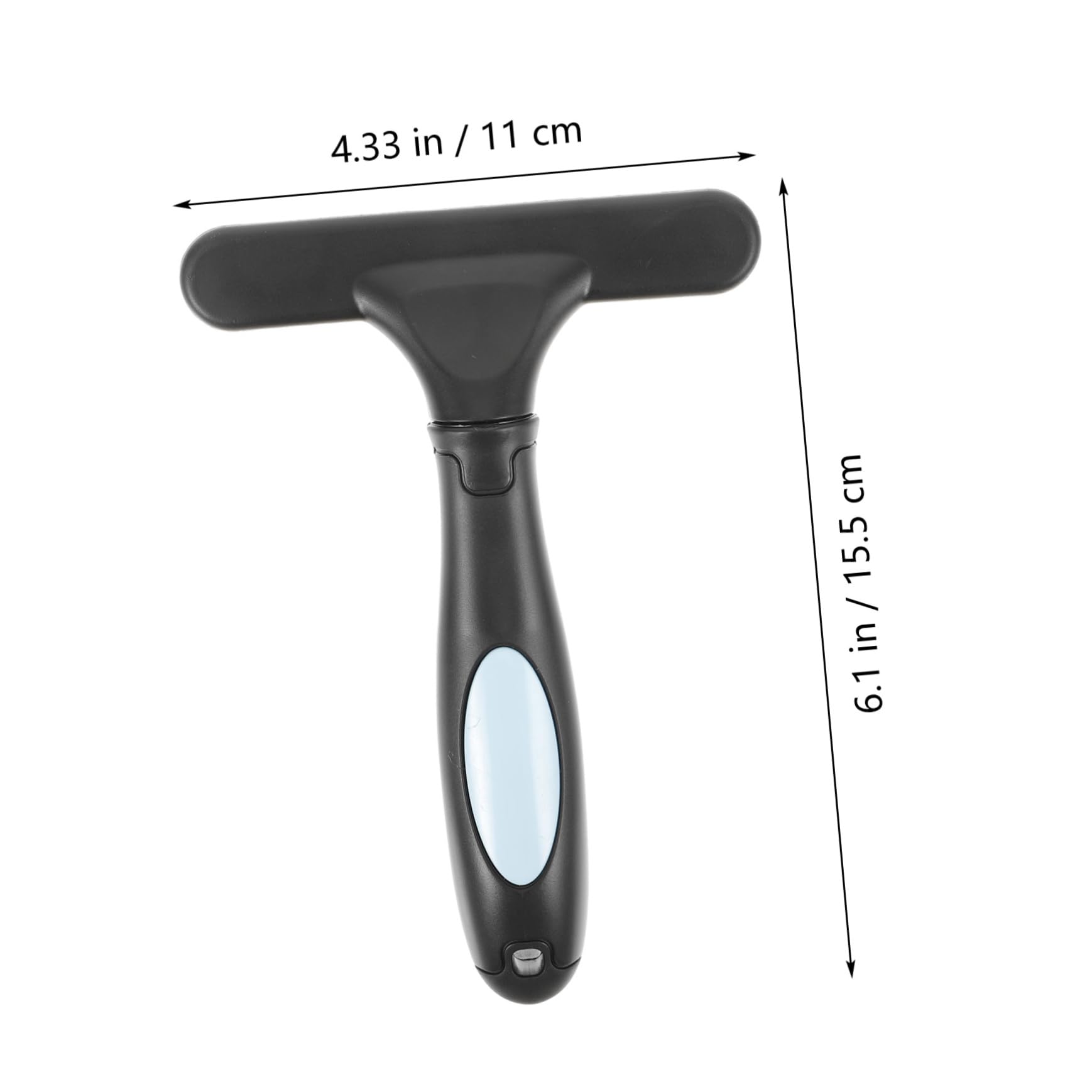 POPETPOP Double Rows Plastic Pet Comb for Dogs and Cats Stainless Steel Grooming Brush for Curly Hair Efficient Pet Trimmer Blue