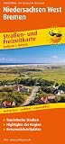 Niedersachsen West, Bremen: Straßen- und Freizeitkarte mit Touristischen Straßen, Highlights der Region und Reisemobilstellplätzen. 1:200000 (Straßen- und Freizeitkarte: StuF)