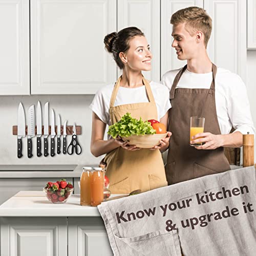 Wooden Magnetic Strip For Knives, Housewarming Gifts - Wooden Magnetic Knife Strips, Strong Magnetic Knife Strip Holder 16 Inch Ideal Gifts For New Apartment, No Drill Knife Rack New Kitchen Gift #TOP7