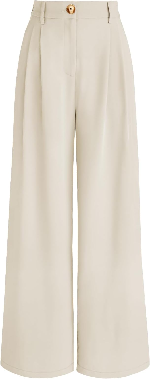 womens AUTOMET Wide Leg Dress Pants Modern