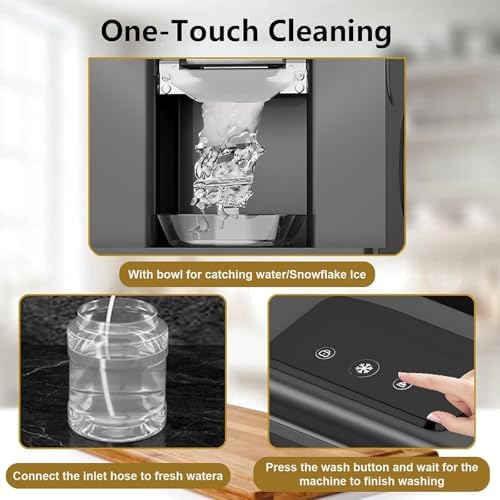 Automatic Ice Shaver Machine 280W, High Efficiency Ice Maker 60KG/24H, Perfect for Cold Drink Shops & Milk Tea Stores, Ideal for Home Use