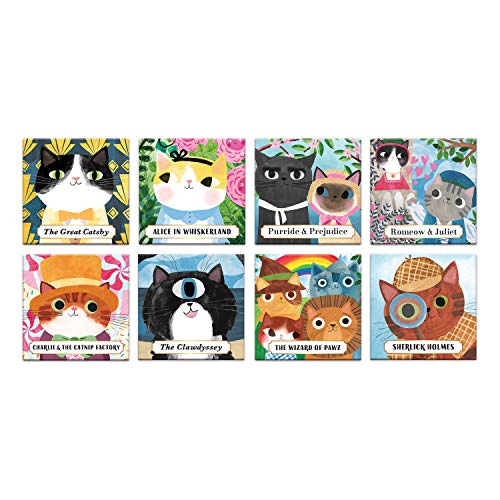 Set de 8 Imanes Decorativos Gatos Literarios Mudpuppy miniatura 2