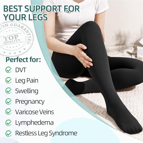 medical compression stockings for women 20-30mmhg reinforced support comfortable compression hose pantyhose compression tights socks women