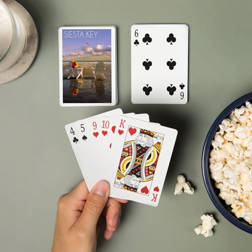 Lantern Press Siesta Key, Florida, cartas poker tamaño poker miniatura 2