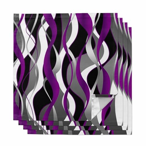 Servilletas de Tela Set de 4 50x50 cm Morado miniatura 1