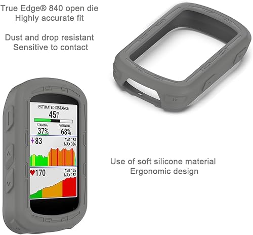 Miniatura 2 de Protector de pantalla de reloj inteligente compatible con Garmin Edge 840, Solar y Edge 540, funda solar de silicona suave y película protectora de