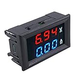 Klare Digitale Lesungen:Rot/Blau Dual Farbe LED Digitalanzeige Voltmeter Amperemeter