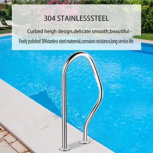 Barandilla de acero inoxidable para escalera de piscina miniatura 2