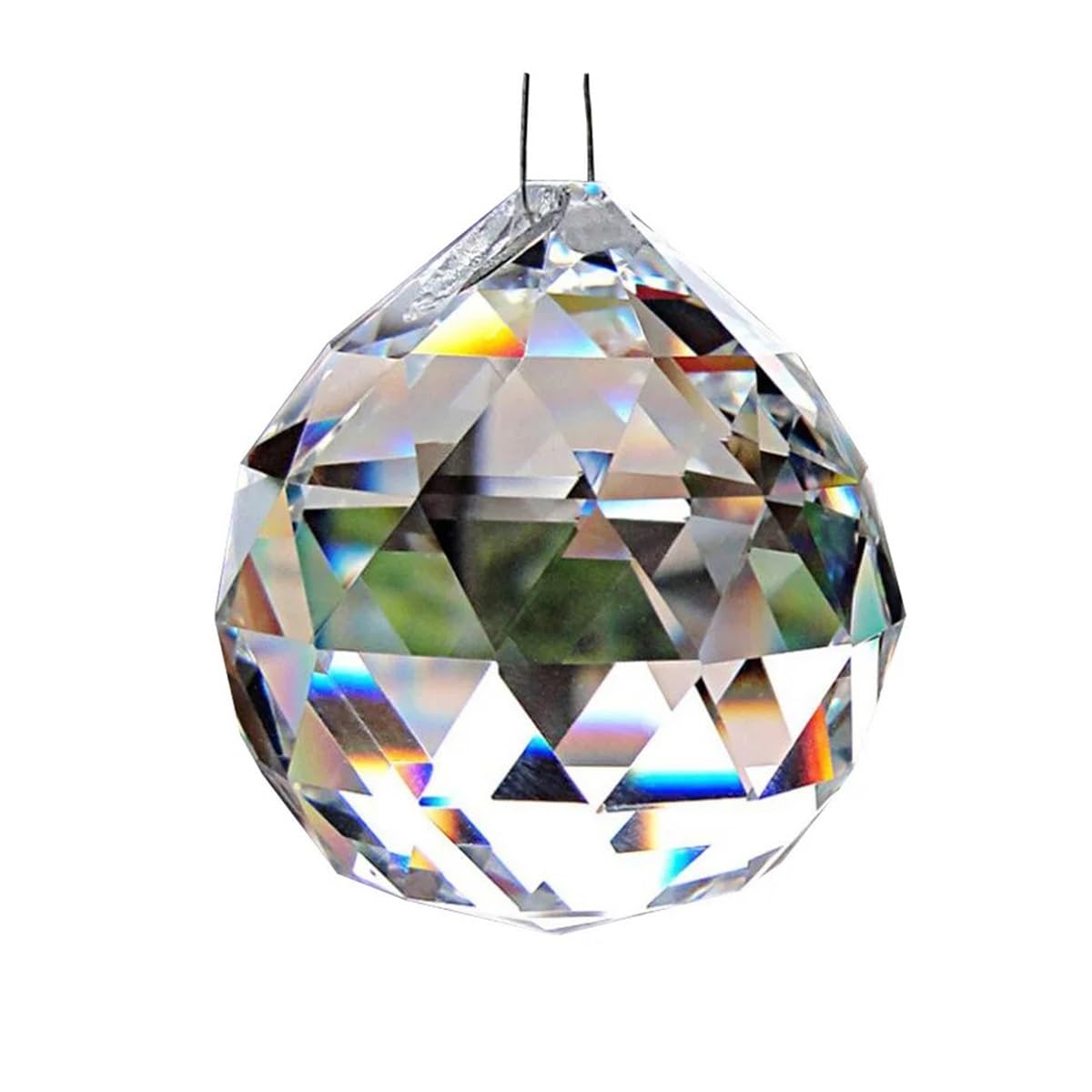 Crystal Chandelier Prism, Sun Catcher, 1pcs Hanging Faceted Crystal Ball Prisms Glass Chandelier Parts Pendant
