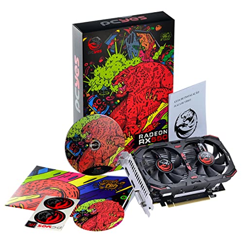 PLACA DE VIDEO AMD RADEON RX 550 4GB GDDR5 128 BITS DUAL-FAN GRAFFITI SERIES – PAJRX550DR5DF – PCYES