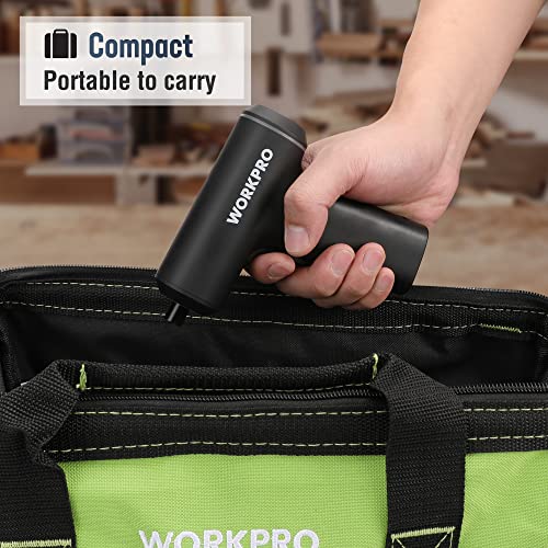 Workpro Electric Cordless Screwdriver Set, 4V Usb Rechargeable Lithium-Ion Battery Power Screwdriver Kit With Led Light, Screw Gun With 28Pcs Accessories For Home, Office, Apartment Repair #TOP4