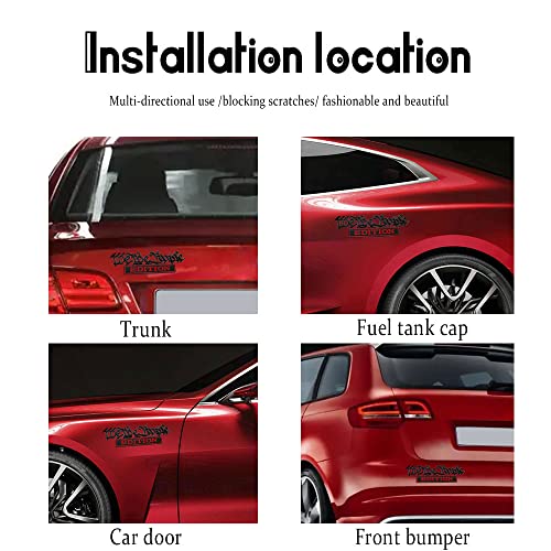 Image of We The People Edition Emblems, 3D Full Metal Car Decals with Strong Adhesive, Personalized Decoration Labels Car Badges to Highlight Yourself,Universal Car Accessories for Trucks SUVs (Black+Red)
