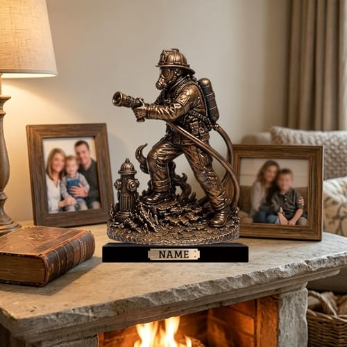 Estatua Decorativa Bombero Personalizada 2D para Escritorio miniatura 4