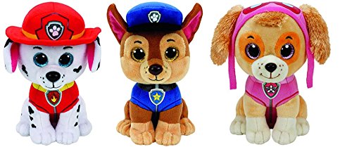 Ty Paw Patrol Beanie Babies - Set of 3! Marshall, Chase, and Skye! - //coolthings.us