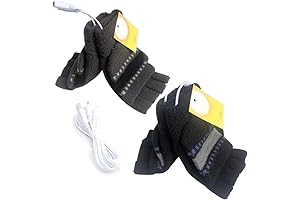 Men and Women's USB Fingerless Heated Gloves