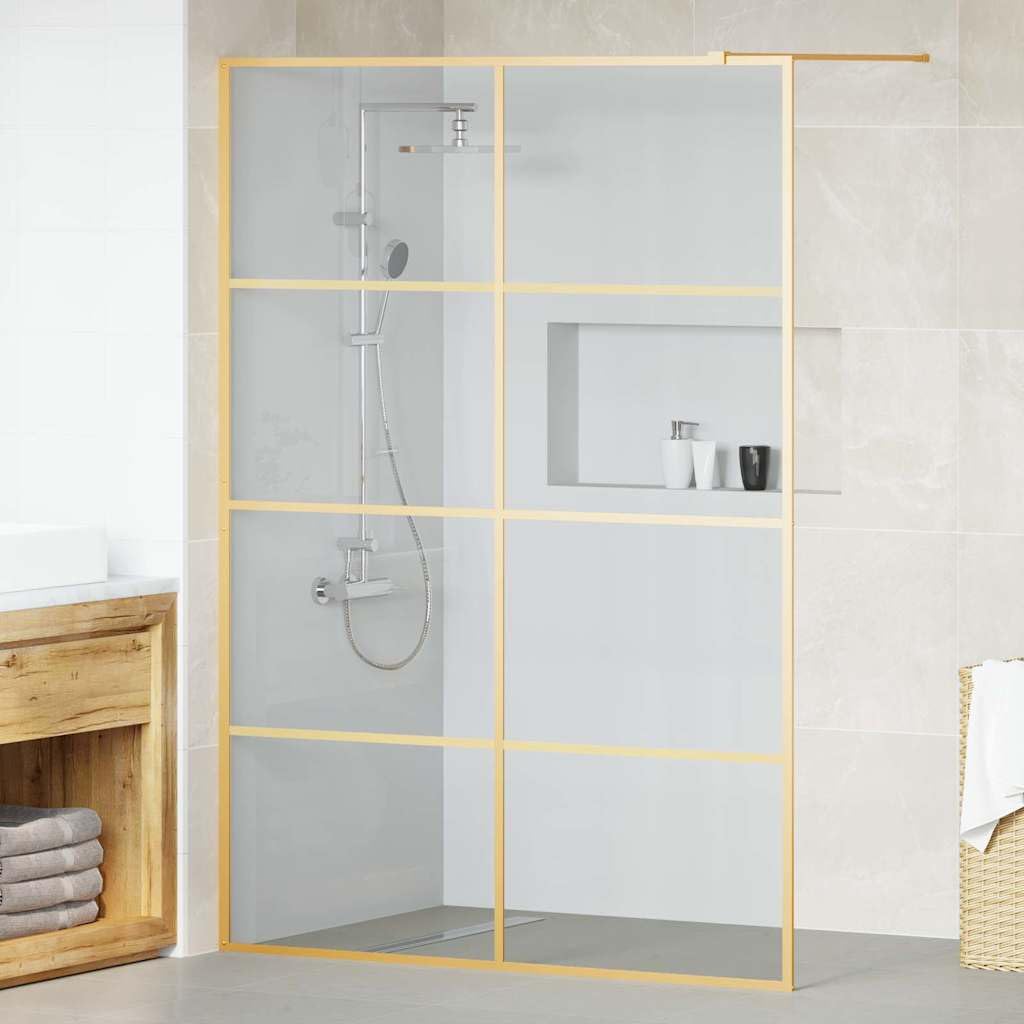 Walk-in - Mampara de ducha (cristal templado, 140 x 195 cm, perfil ajustable de 139 a 140 cm, barra estabilizadora de 100 cm, para baño moderno