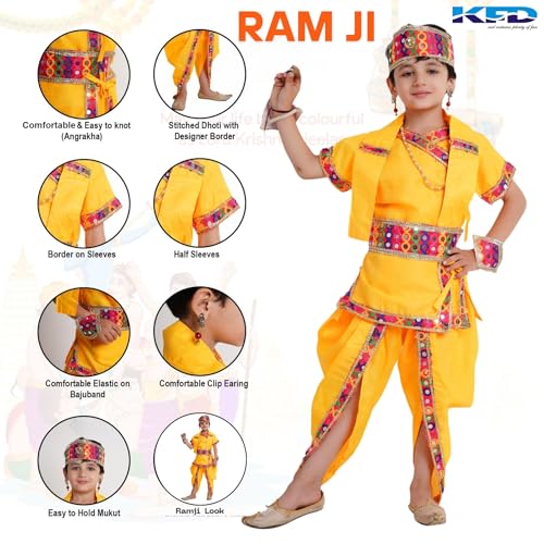 Image of Kaku Fancy Dresses Ram Costume for Kids Infant Baby Ram Dress for Boys with Accessories