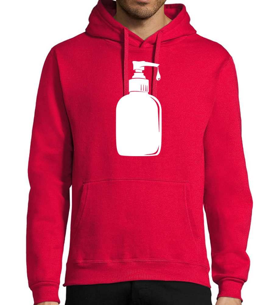 Dozownik mydła dla mężczyzn z kapturem, czerwony, 4XL