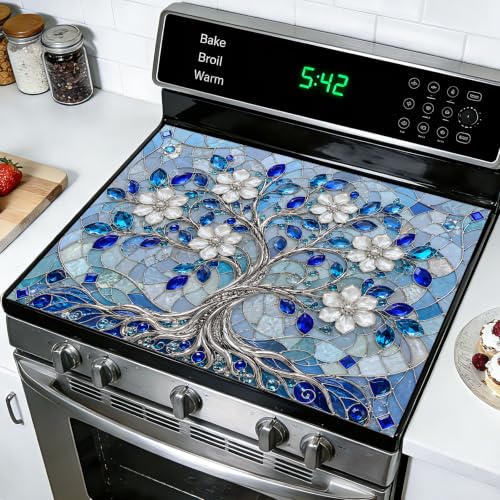 Image of Stove Burner Covers Non-Slip Electric Cooktop Protector Mat (Mosaic)