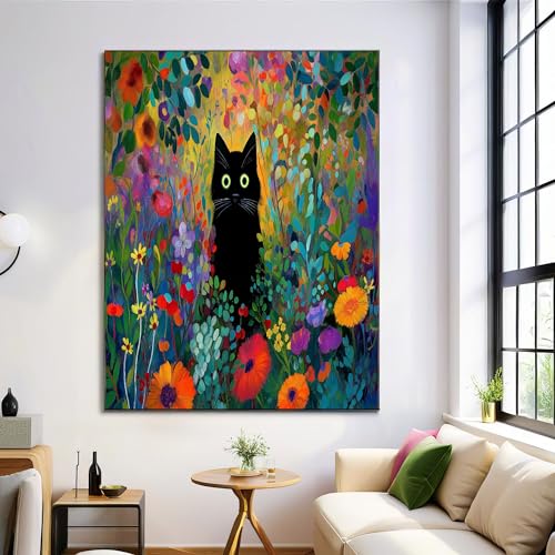Pintura al óleo de paisaje de jardín: elegancia artística en láminas de 60x90 cm