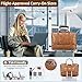 Faux Leather Weekender Bags for Women: Large Overnight Bags Travel Duffel Carry On Weekend Tote with Shoe & Laptop Compartment for Airplane Traveling Gym, Brown