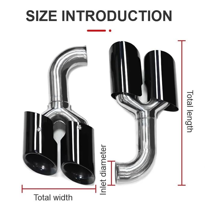 Terminales de escape de alta gama para Cayenne 2011-2014 con puntas de silenciador Silver B 2
