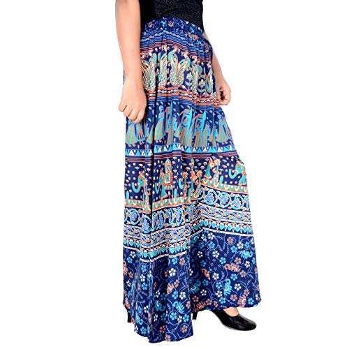 Image of Rajvila Women's Cotton Regular Fit Printed Palazzo for Women (P38NT 0007)