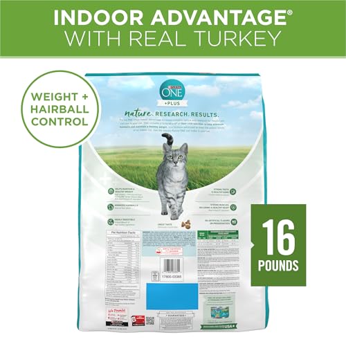 Purina ONE Indoor Advantage Weight Control Dry Cat Food, 16 lb Bag - image 8