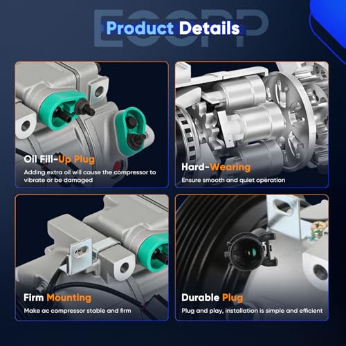 Image of ECCPP AC Compressor 2006-2012 Fit for Hyundai Azera Santa Fe Sonata for Kia Magentis Optima Sorento AC Compressor with Clutch