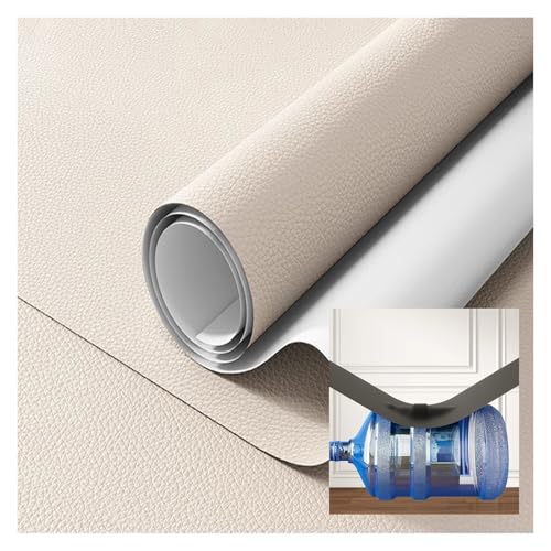 Cuero Adhesivo Para Tapizar Parche De Vinilo Autoadhesivo Multiusos Beige Para Reparación De Sofás, Sillas, Asientos De Coche Y Muebles(30x100cm/11.81x39.37inch)