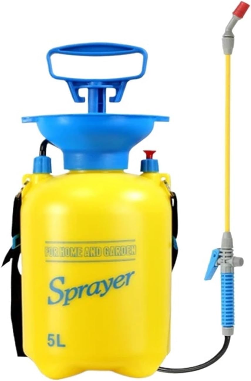 エアポンプ 5L ナップザック噴霧器、芝生庭クリーニング噴霧器、ガーデニング灌漑ツールハンドプレッシャースプレーボトル用(5L Ye