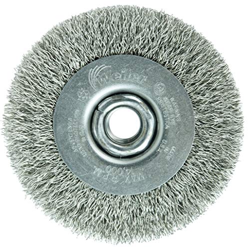 Weiler 13085 4 Inch Narrow Face Crimped Wire Wheel, .014 Inch Stainless Steel Fill thumb #3