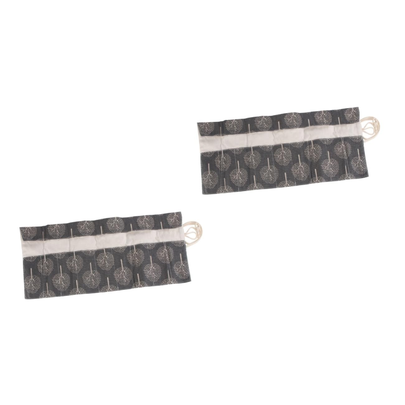 NUOBESTY 2piezas Estuche De Lona Enrollable para Lápices con Ranuras Organizador Práctico y Elegante para Artistas Bolsa De Dibujo Multifuncional para Pintura y Manualidades