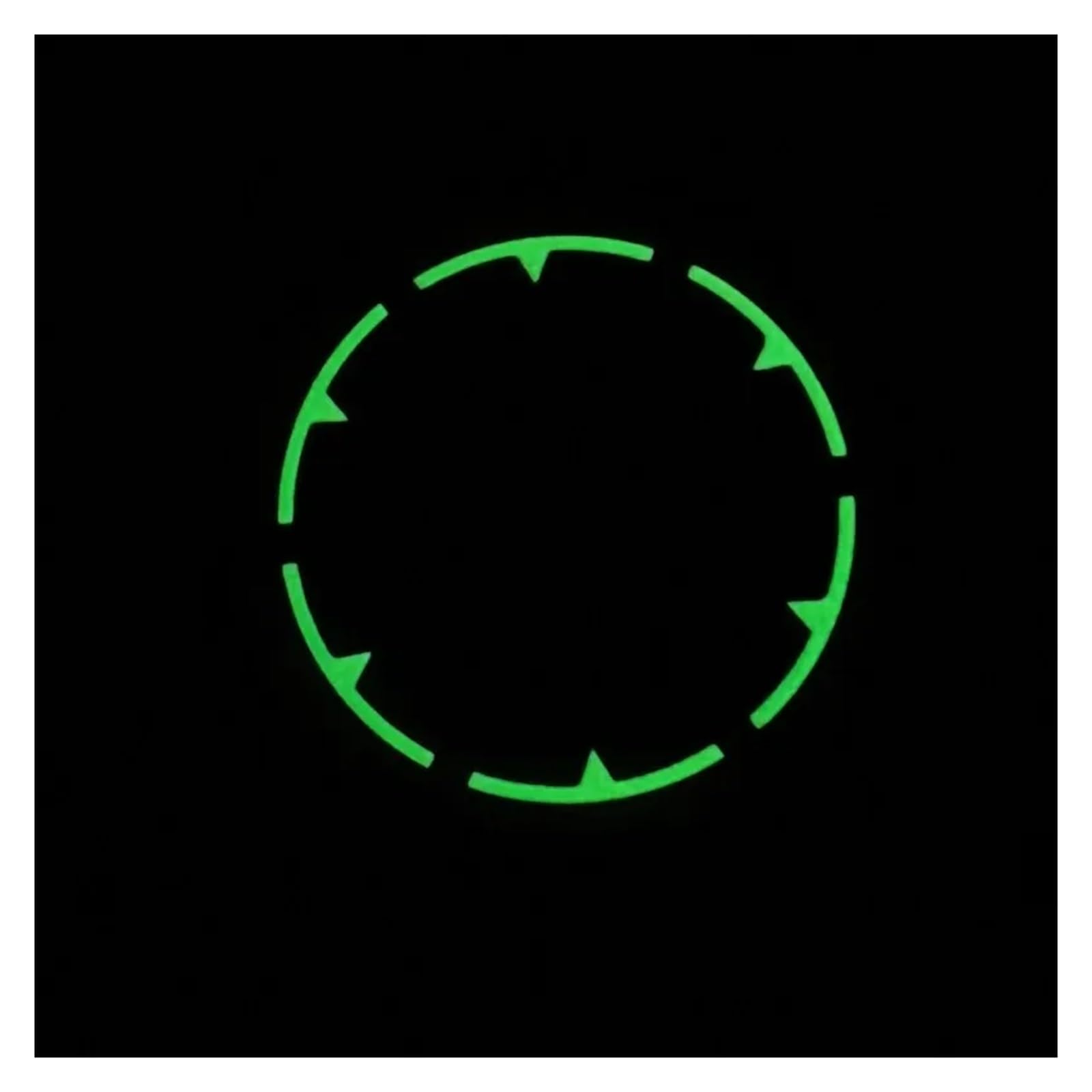 ZHGUIMING Cadran Creux Lumineux Vert de 28.5mm, échelle de chapitre intérieur, Cadran de Montre adapté au Mouvement NH35 NH36 NH38 NH70