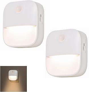 【aiji】センサーライト コンセント 人感センサー 付き LED ライト 調色 自動点灯 授乳ライト 明るさ 調整 調節 感知 夜間ライト 常夜灯 補助灯 授乳用 室内照明 消灯 室内 階段 玄関 廊下 【2個セット】