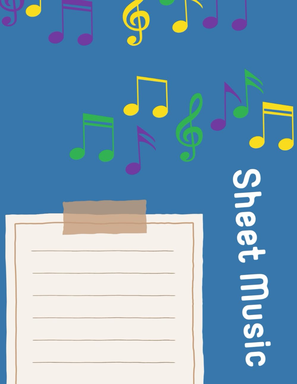 Cahier de musique Heart beats de 150 pages pour composer vos mélodies au quotidien