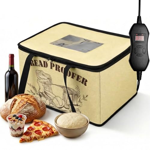 Electric Bread Proofer with Heater: TVOOD Bread Proofing Box with NTC Sensor Temperature 50-113 and 1-12h Timer Oxford Cloth Dough Proofing Box for Baking Pizza Making Sourdough Yogurt