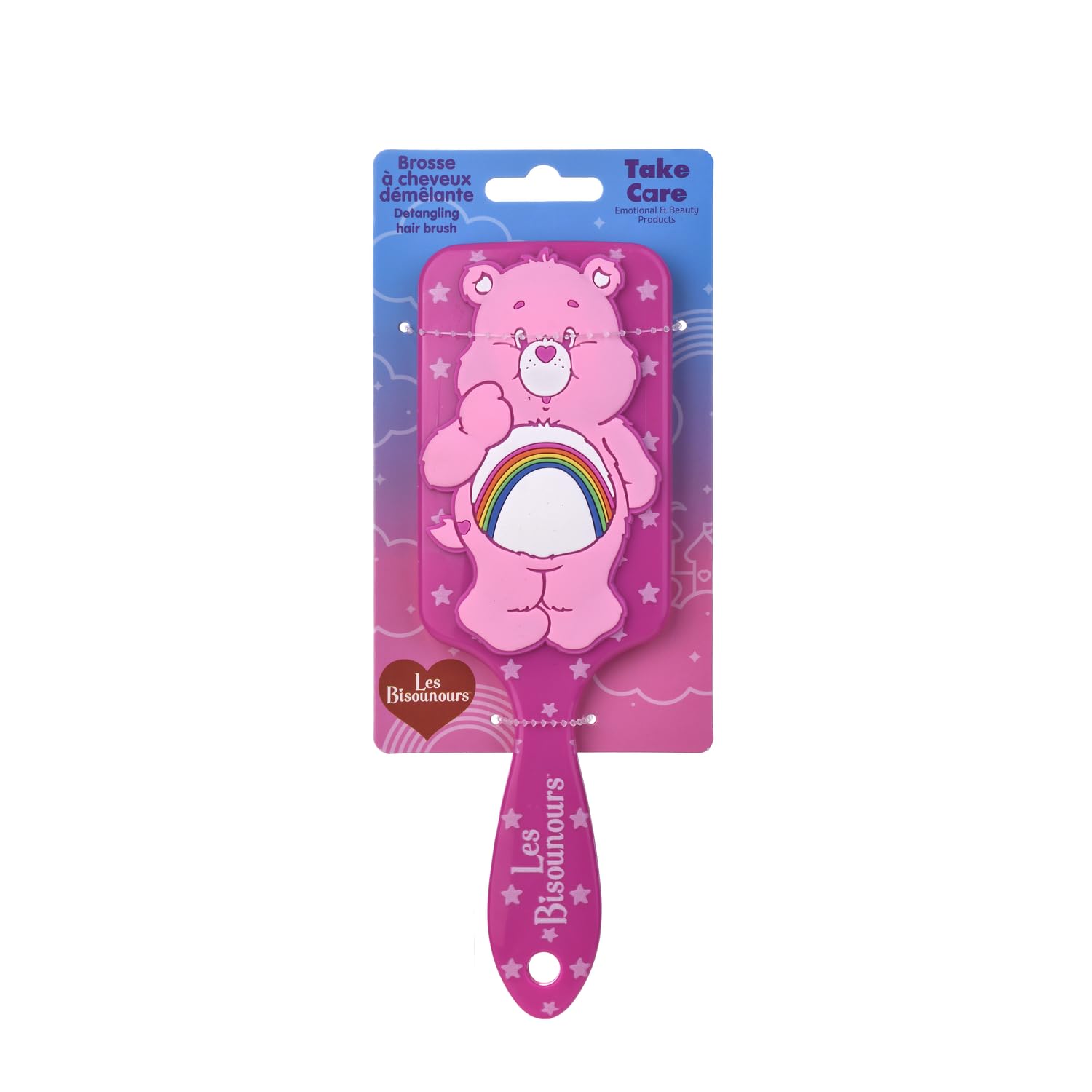 Care Bears Rectangular Detangling Paddle Hair Brush for All Hair Types
