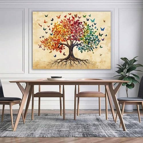 Arbre de vie impression sur toile grand format décoration murale