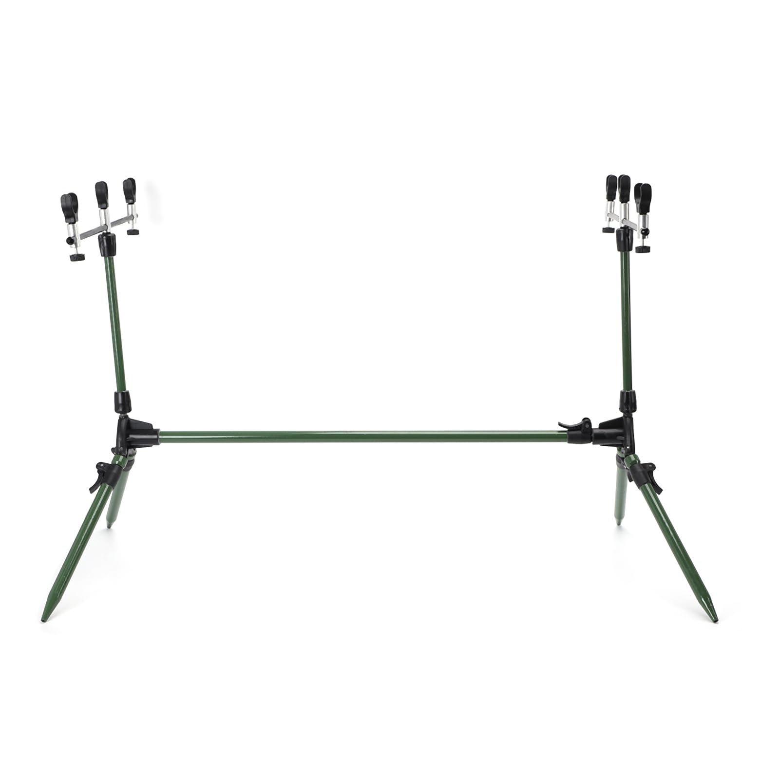 Supporto per Canna da Pesca Regolabile Supporto per Pod in Alluminio Portatile per Pescatori Leggero e Facile da Trasportare 6 Canne 83 X 53 X 42 Cm